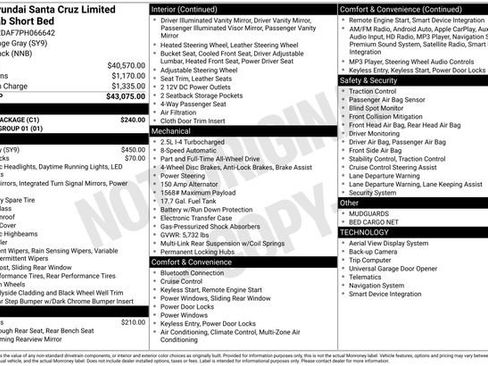 Used 2023 Hyundai Santa Cruz Limited w/ Cargo Package image 13