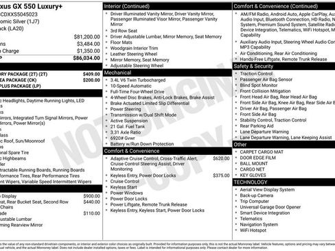 Used 2025 Lexus GX 550 w/ Accessory Package (2T) image 2