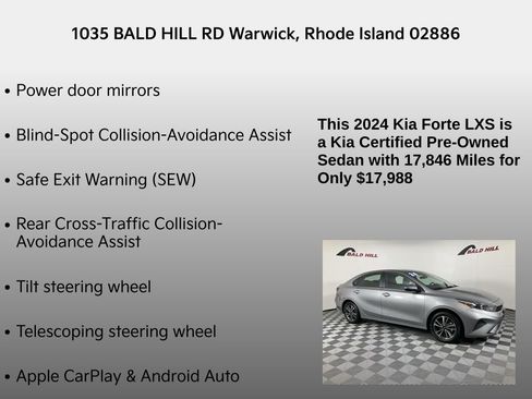 Certified 2024 Kia Forte LXS w/ LXS Technology Package image 20