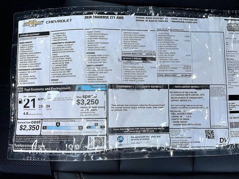 New 2026 Chevrolet Traverse Z71 w/ Enhanced Driving Package image 14