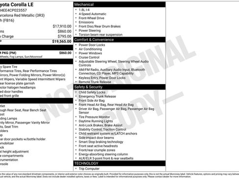 Used 2012 Toyota Corolla LE w/ Premium Pkg FWD image 4