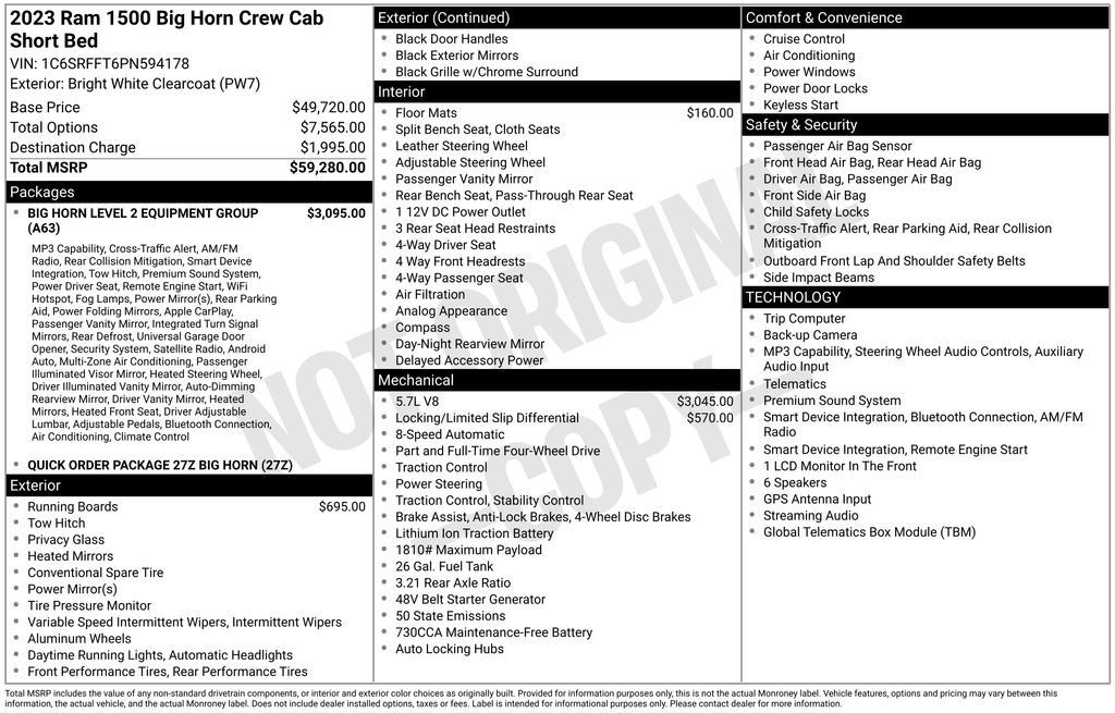 Used 2023 RAM 1500 Big Horn AWD/4WD image 7