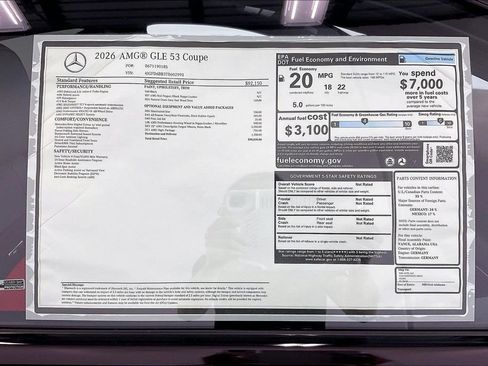 New 2026 Mercedes-Benz GLE 53 AMG 4MATIC Coupe image 19