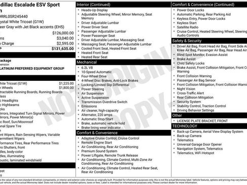 Used 2025 Cadillac Escalade ESV Sport Platinum AWD/4WD image 38