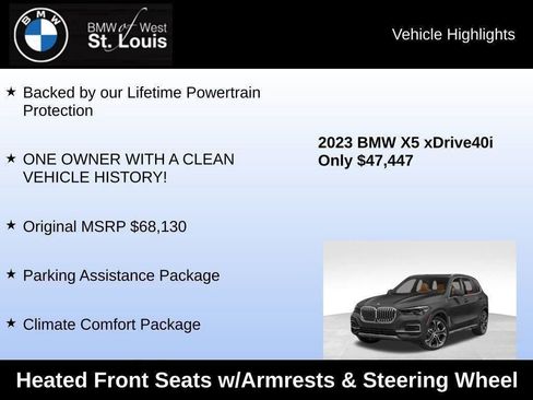 Used 2023 BMW X5 xDrive40i w/ Climate Comfort Package image 66