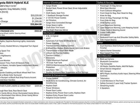 Used 2024 Toyota RAV4 XLE w/ Weather Package AWD/4WD image 9