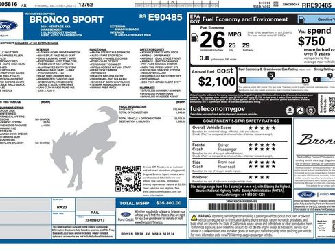Used 2024 Ford Bronco Sport Heritage w/ Heritage Convenience Package AWD/4WD image 4