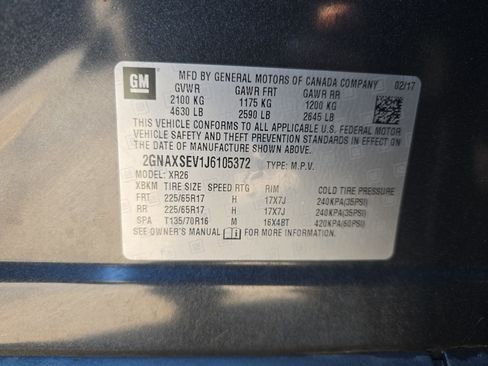 Used 2018 Chevrolet Equinox LT w/ Sun & Infotainment Package image 39