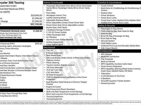 Used 2022 Chrysler 300 Touring w/ Sport Appearance Package RWD image 38