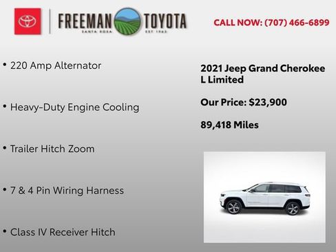 Used 2021 Jeep Grand Cherokee L Limited w/ Trailer Tow Package AWD/4WD image 11