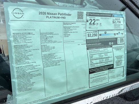 New 2026 Nissan Pathfinder Platinum w/ Cargo Package image 32