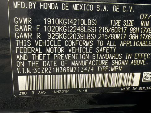 Used 2024 Honda HR-V LX image 15