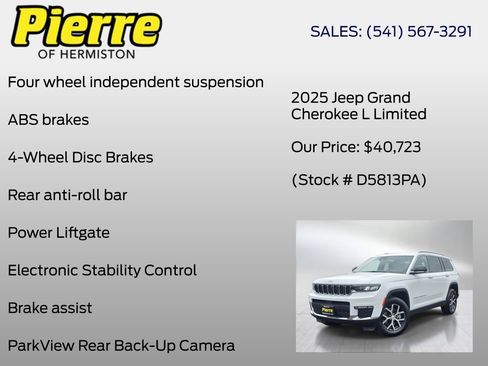 Used 2025 Jeep Grand Cherokee L Limited w/ Trailer Tow Package image 24