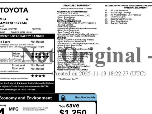Used 2026 Toyota Corolla SE FWD image 2