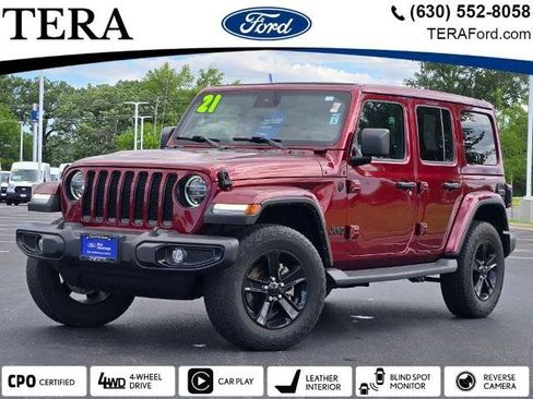 Used 2021 Jeep Wrangler Unlimited Sahara AWD/4WD image 1