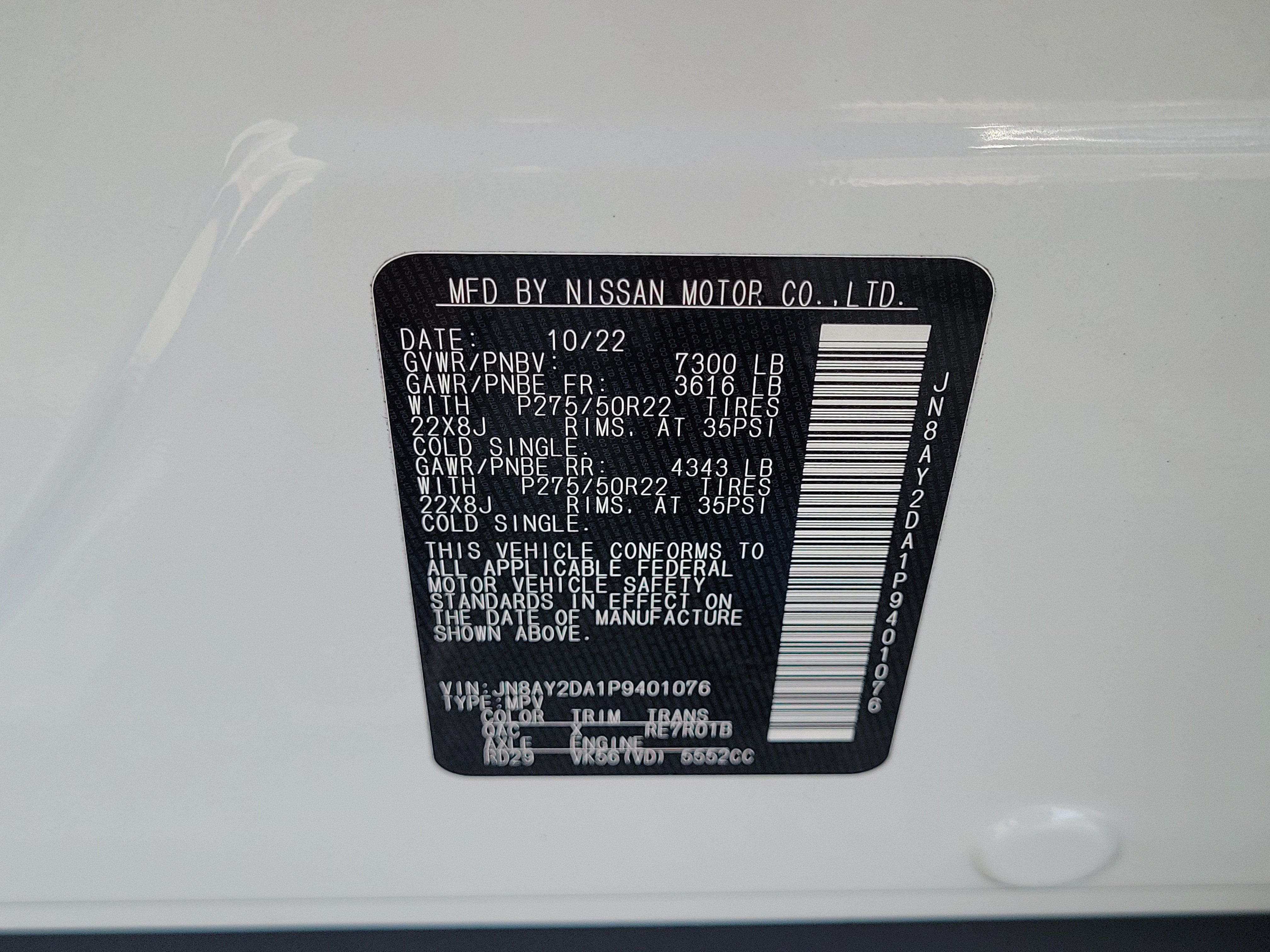 Certified 2023 Nissan Armada Platinum w/ Captain's Chairs Package RWD image 30