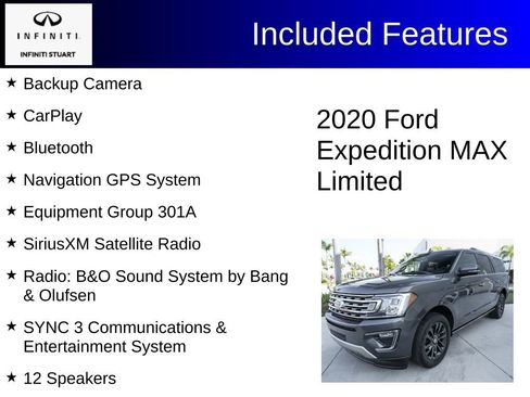 Used 2020 Ford Expedition Max Limited w/ Equipment Group 301A RWD image 2