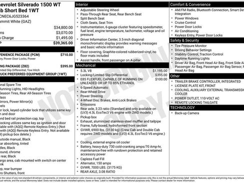 Used 2018 Chevrolet Silverado 1500 W/T w/ WT Convenience Package image 2