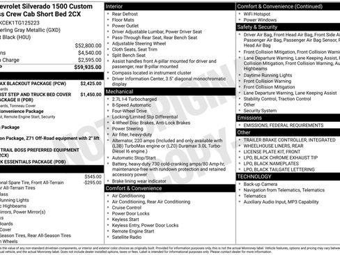 New 2026 Chevrolet Silverado 1500 Custom Trail Boss w/ Turbomax Blackout Package image 4