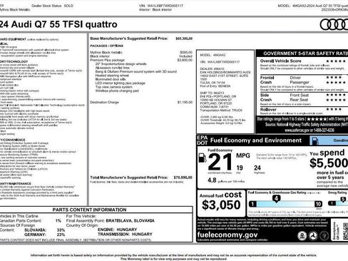 Used 2024 Audi Q7 3.0T Premium Plus AWD/4WD image 5