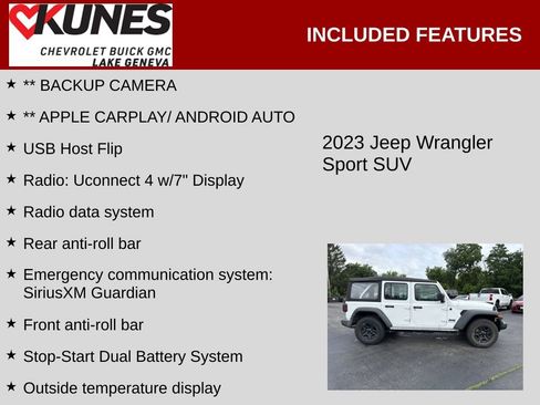 Used 2023 Jeep Wrangler Unlimited Sport AWD/4WD image 2