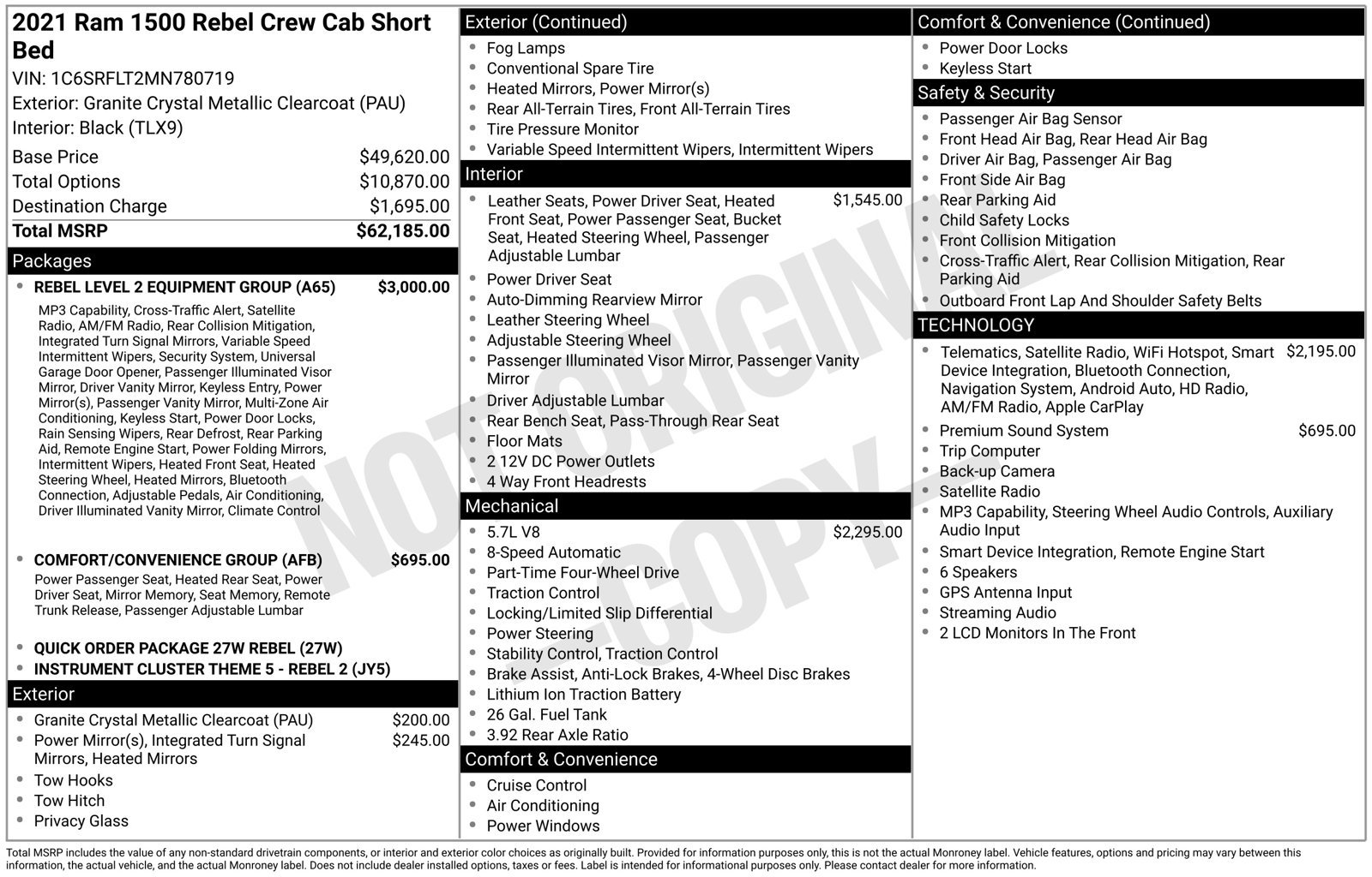 Used 2021 RAM 1500 Rebel w/ Rebel Level 2 Equipment Group AWD/4WD image 5