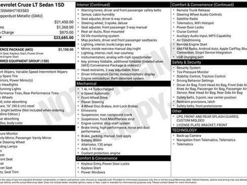 Used 2017 Chevrolet Cruze LT w/ Convenience Package FWD image 6