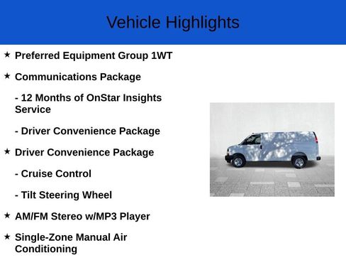 New 2025 Chevrolet Express 2500 w/ Communications Package image 2