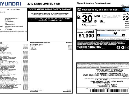 Used 2019 Hyundai Kona Limited image 5