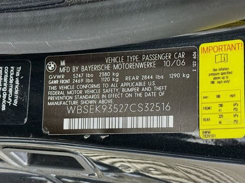 Used 2007 BMW M6 Convertible RWD image 37
