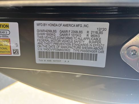 Certified 2021 Honda Accord EX-L image 33