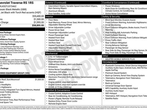 New 2026 Chevrolet Traverse RS FWD image 44