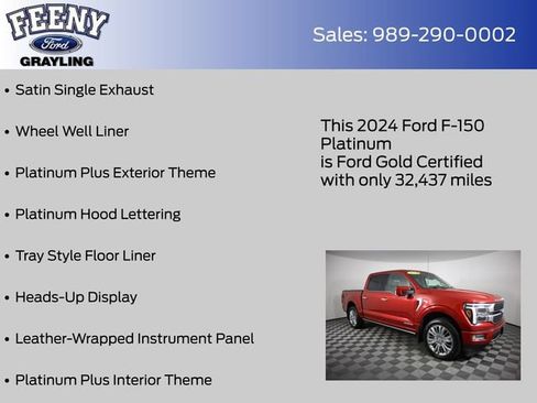 Used 2024 Ford F150 Platinum w/ Equipment Group 703A Plus AWD/4WD image 24