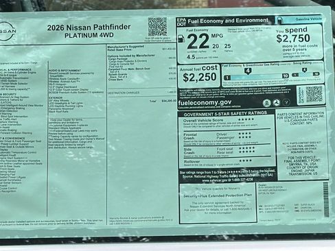 New 2026 Nissan Pathfinder Platinum AWD/4WD image 13