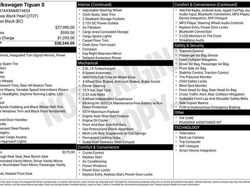 Certified 2022 Volkswagen Tiguan S AWD/4WD image 31