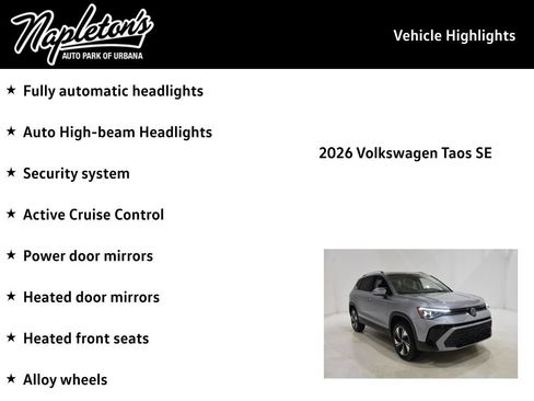 New 2026 Volkswagen Taos SE AWD/4WD image 16