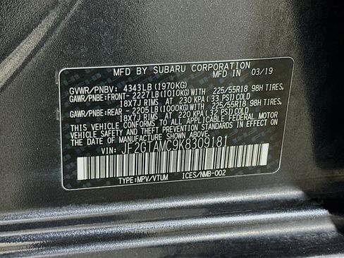 Used 2019 Subaru Crosstrek 2.0i Limited w/ Moonroof Package AWD/4WD image 12