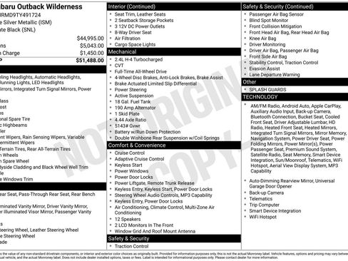 Used 2026 Subaru Outback Wilderness AWD/4WD image 7
