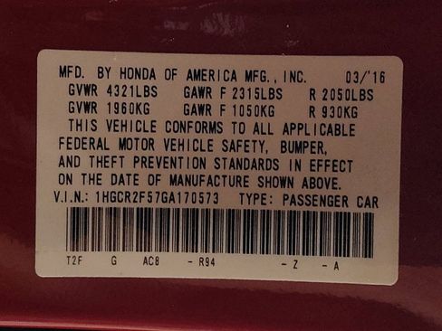 Used 2016 Honda Accord Sport image 33