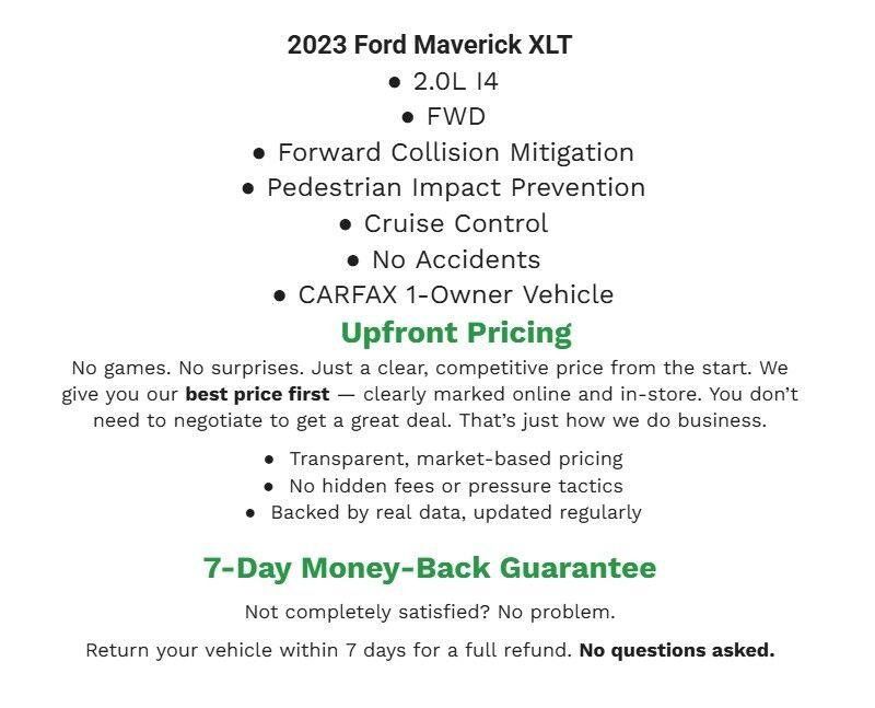 Used 2023 Ford Maverick XLT FWD image 2