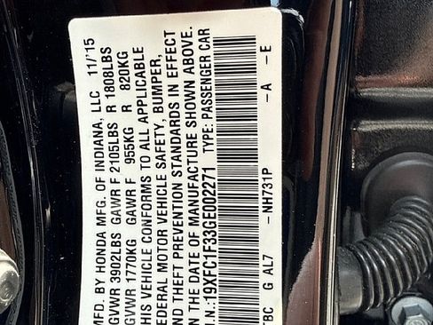Used 2016 Honda Civic EX-T image 27