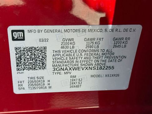 Used 2022 Chevrolet Equinox RS w/ RS Leather Package image 29