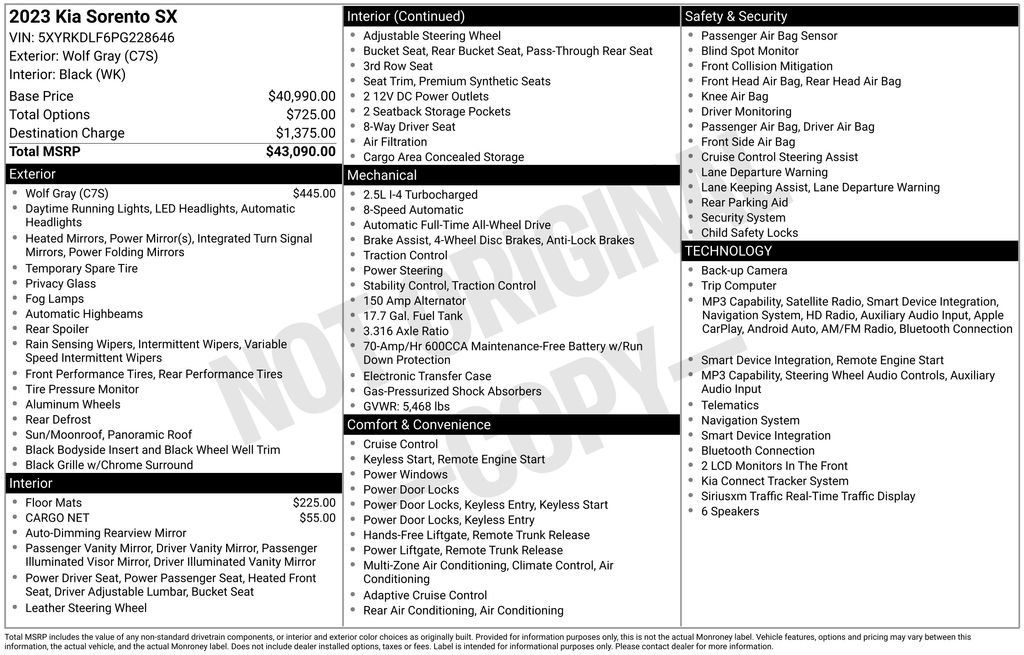 Certified 2023 Kia Sorento SX AWD/4WD image 18