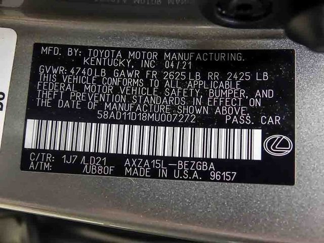 Used 2021 Lexus ES 250 w/ Premium Package AWD/4WD image 30