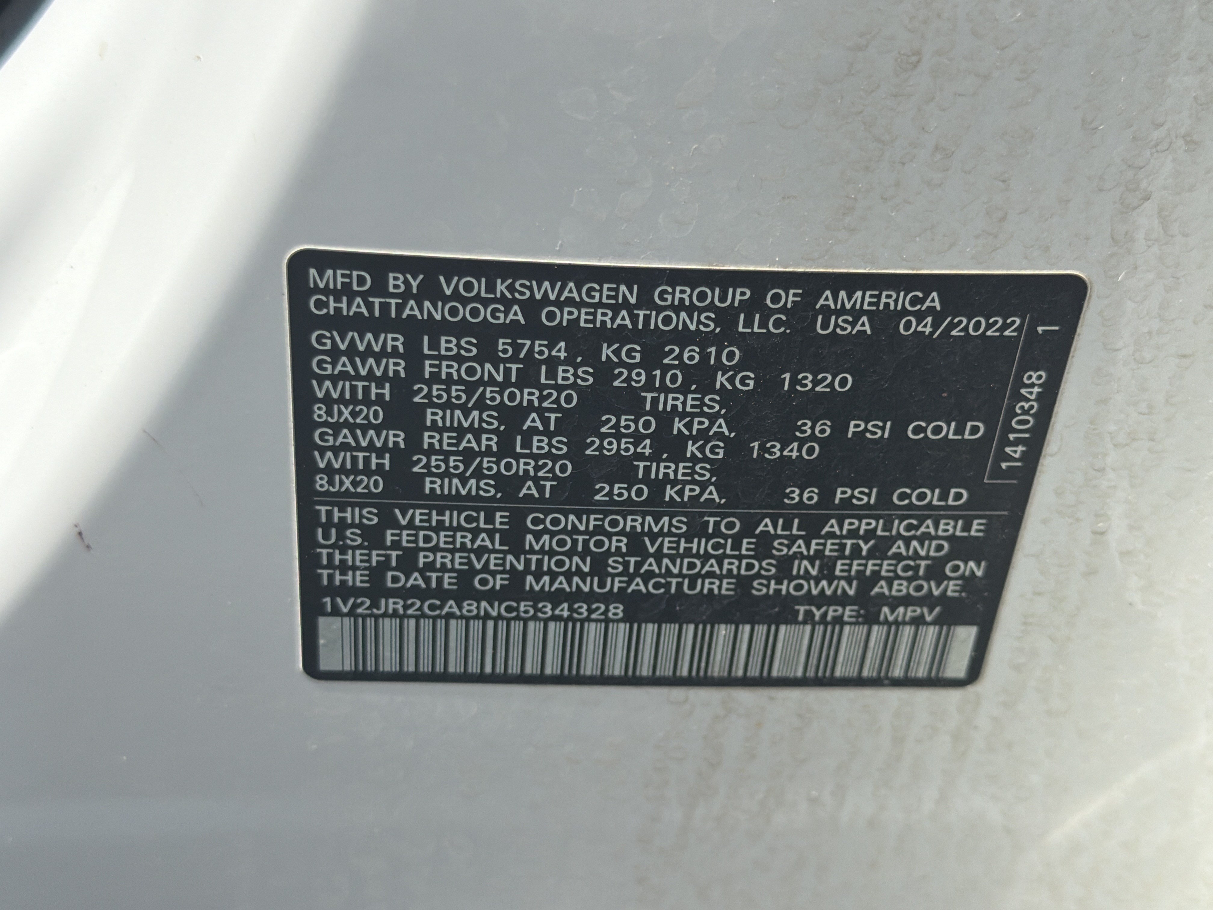 Used 2022 Volkswagen Atlas SE FWD image 32
