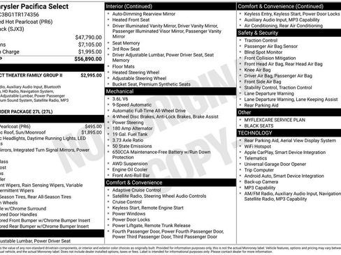 New 2026 Chrysler Pacifica Select AWD/4WD image 6