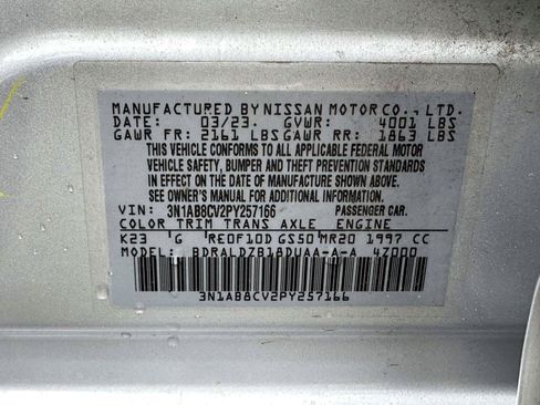 Certified 2023 Nissan Sentra SV w/ All-Weather Package FWD image 32