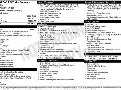 New 2026 MAZDA MAZDA3 2.5 Turbo Sedan w/Premium Plus image 2