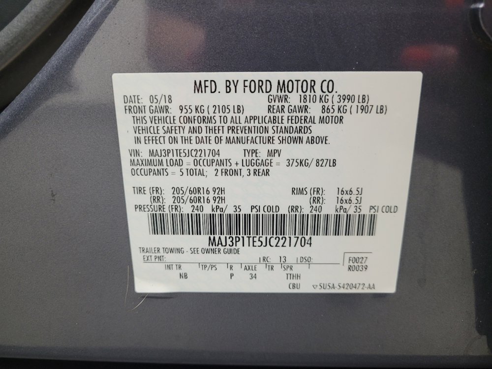 Used 2018 Ford EcoSport SE FWD image 33