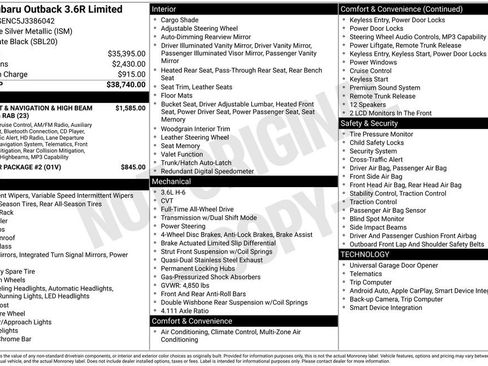 Used 2018 Subaru Outback 3.6R Limited image 5